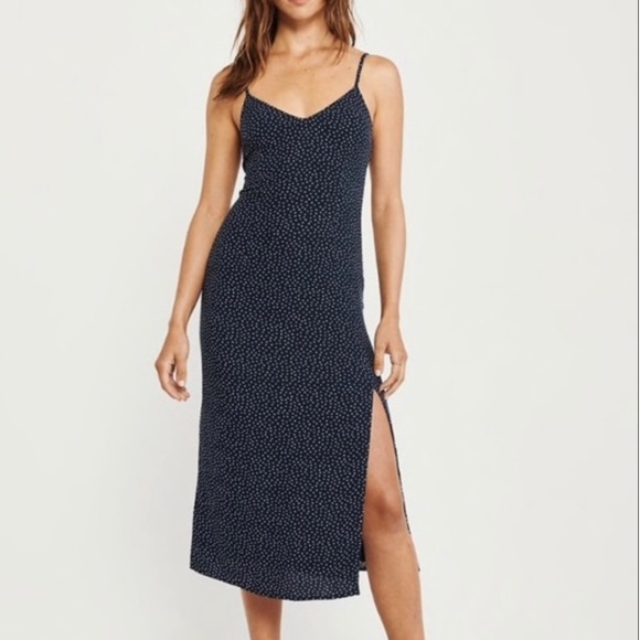Abercrombie & Fitch Dresses & Skirts - SOLD Abercrombie & Fitch Navy Side Slit Midi Dress